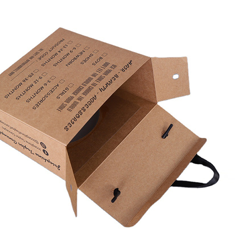 Brown kraft paper favor donum pixides cum manubrio